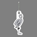 Zippy Clip - Flamingo Bird Decorated Tag W/ Clip Tab